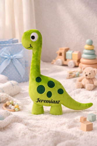 Maskotka dinozaur z imieniem dziecka