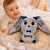 Personalizowany króliczek z haftem imienia i metryczką jako prezent dla dziecka na roczek, chrzest lub baby shower