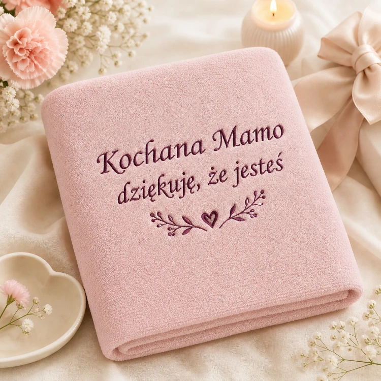 recznik z haftem czas dla mamy chwila relaksu