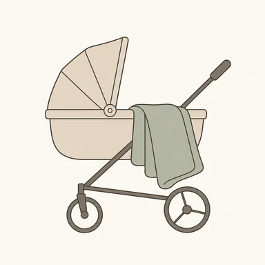 Symboliczna ilustracja kocyka do wózka