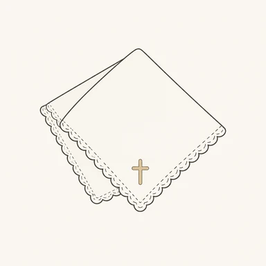 Symboliczna ilustracja szatki na chrzest
