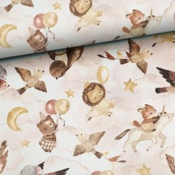 Tkanina bawełniana Magic nursery — zwierzęta, misie