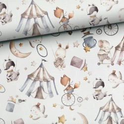 Tkanina bawełniana Nocny cyrk — dziecięce / nursery, boho