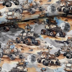 Tkanina bawełniana Marsjańskie łaziki — pojazdy, kosmos