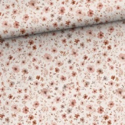 Tkanina bawełniana Tiny pink — kwiaty