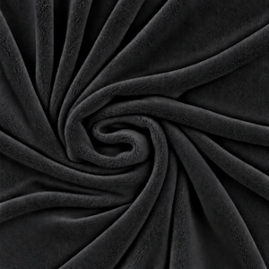Gładka tkanina Minky 380 g — Black