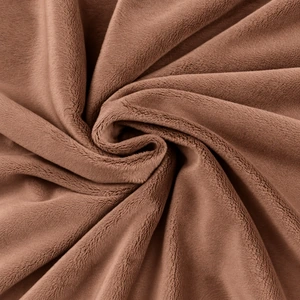 Gładka tkanina Minky 380 g — Mocha Mousse