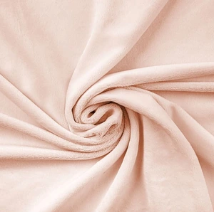 Gładka tkanina Minky 380 g — Soft Pink
